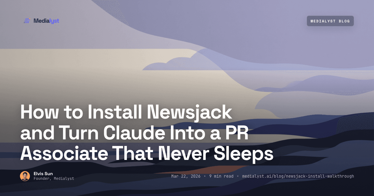 How to Install Newsjack and Turn Claude Into a PR Associate That Never Sleeps