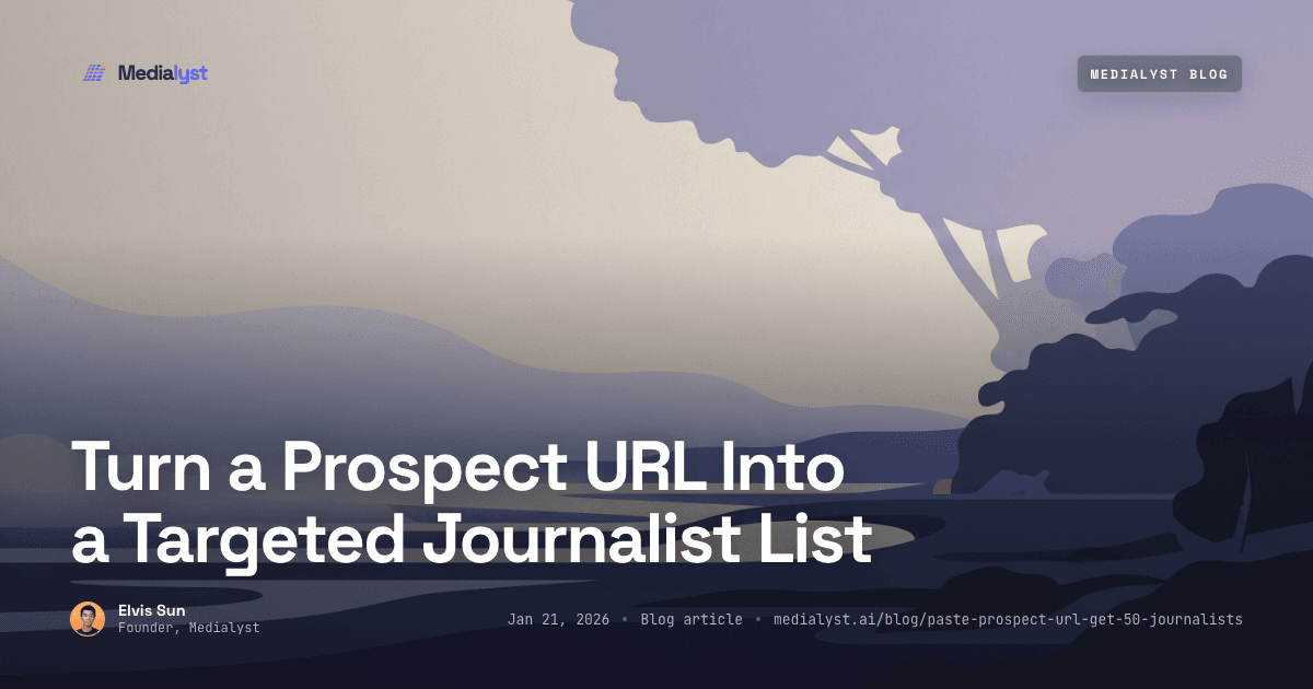Turn a Prospect URL Into a Targeted Journalist List
