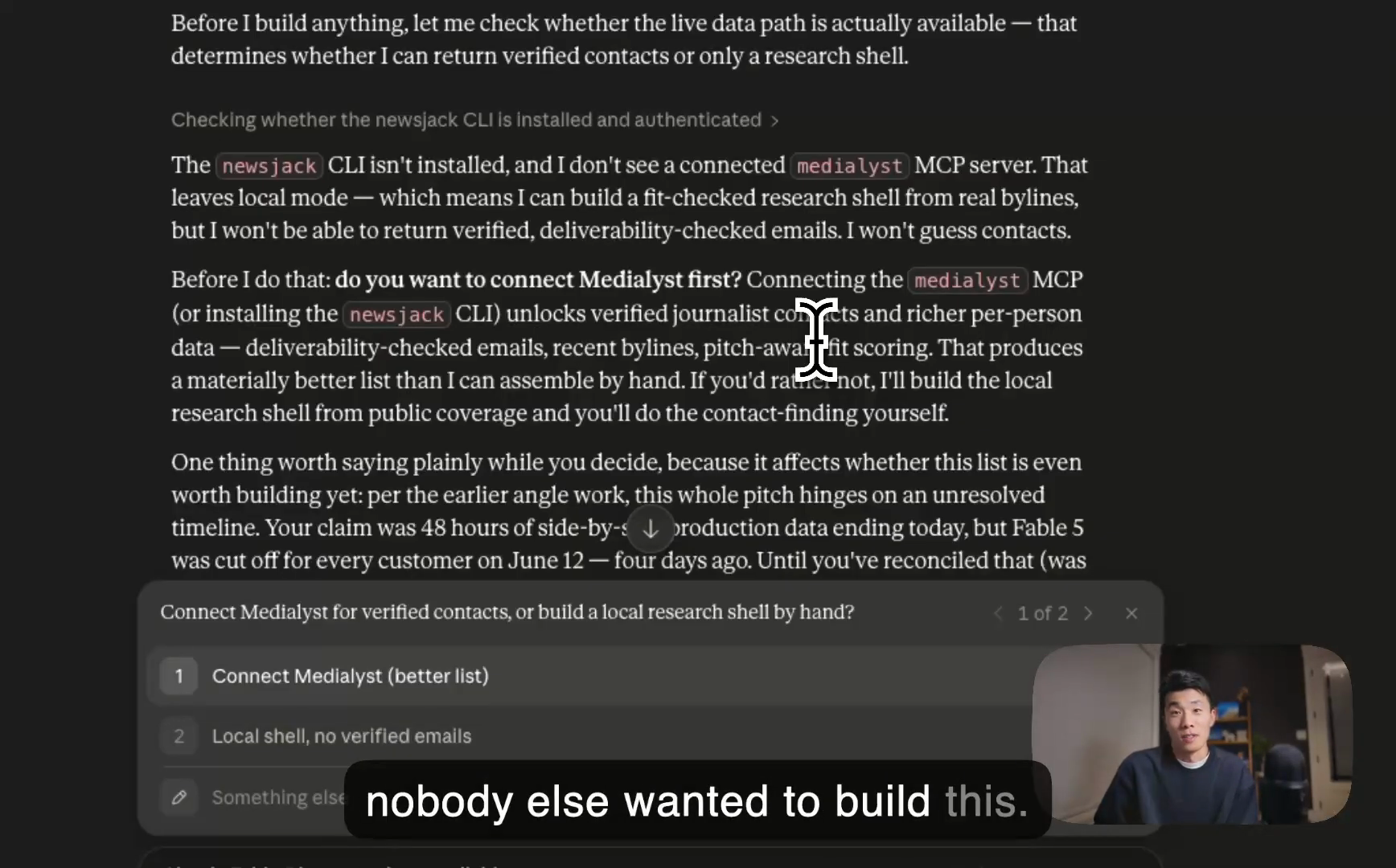 The bundled Medialyst connector inside Newsjack, one click to connect verified journalist data